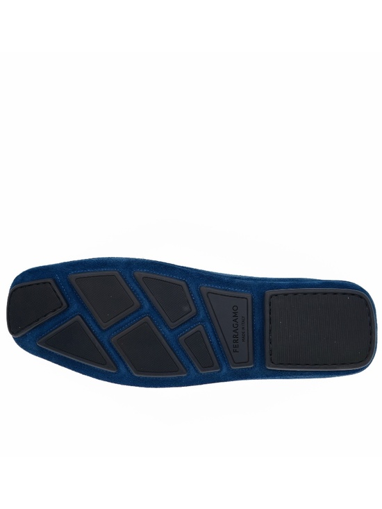 Salvatore Ferragamo Billion Loafers Blue Suede Leather Size 11 US New main image 7